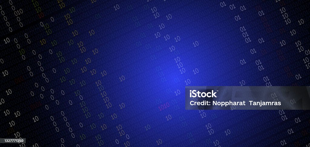 Blue Tone Computer Program Binary Code Background Stock Photo ...