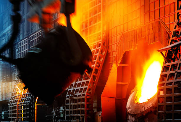 istock steelworker at work pouring metal in the workshop 1327773323