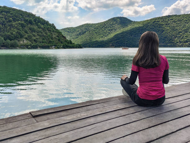 Woman looking at water