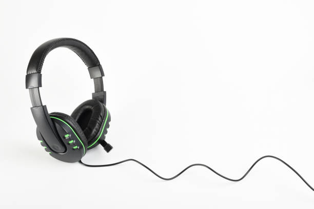 istock Headphones on the white background with copy space 1327776855