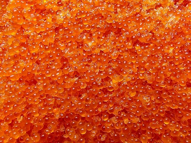 Orange Tobiko Background stock photo