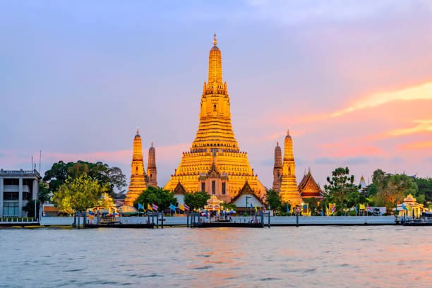 istock Wat Arun Temple at sunset in bangkok Thailand. 1327791768
