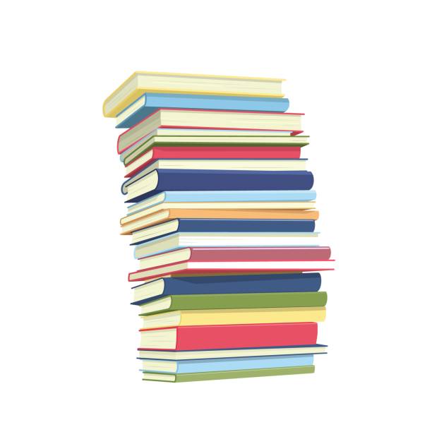istock Stack of books in cartoon style. Vector isolated illustration. Textbooks or other literature. use as a symbol of library, school or reading 1327793117