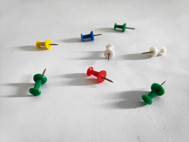 istock Abstract push pin office colorful with white background 1327799024