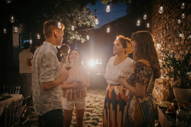 istock Friends on party in back yard 1327799257