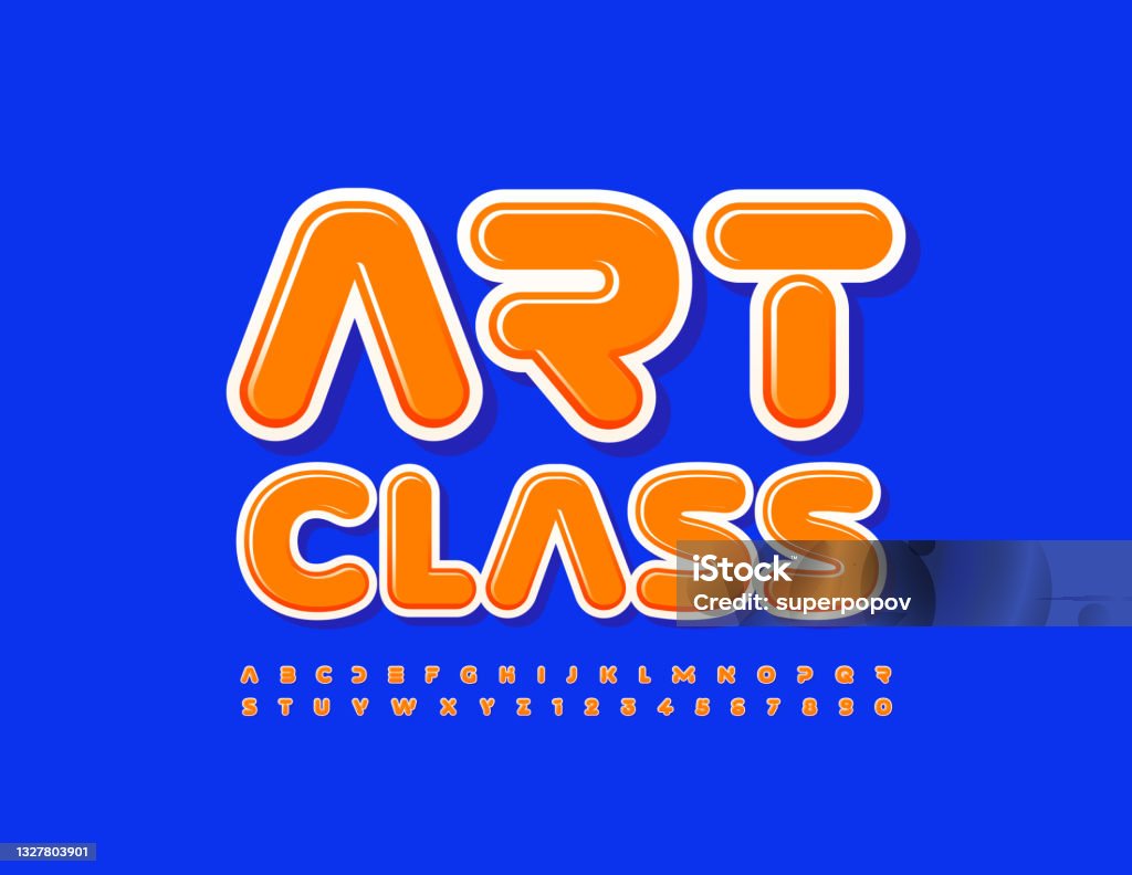 Class Letters Vector Vector Bright Banner Art Class Set Of Digital Alphabet Letters And ...