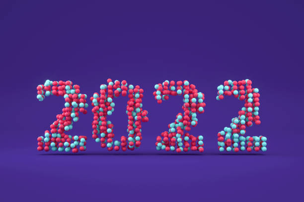 istock 2022 Text with Spheres, New Year Concept 1327804174
