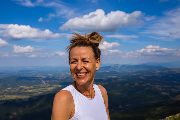 istock Yoga in nature makes her so happy 1327807899