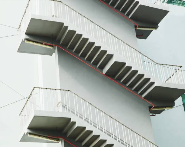 istock Emergency stairs. View of a fire escape 1327810713
