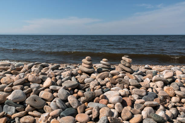 istock Lake Baikal Pyramid of stones 1327813711