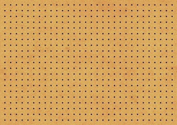 illustration einer lochplatte aus korkholz - pegboard stock-grafiken, -clipart, -cartoons und -symbole