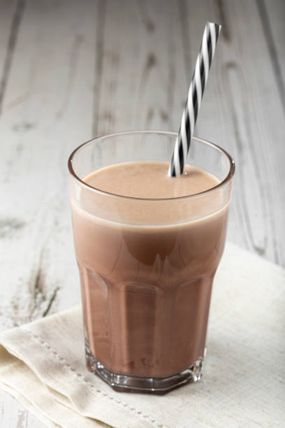 istock Glass with chocolate on the table. 1327817641