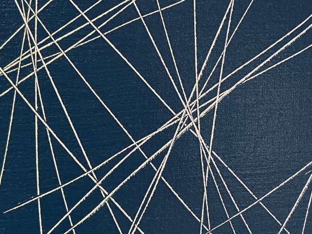 Crisscross abstract lines, beige on dark background