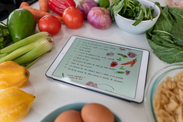 istock Close-up on a tablet showing a cooking recipe in the kitchen 1327819793