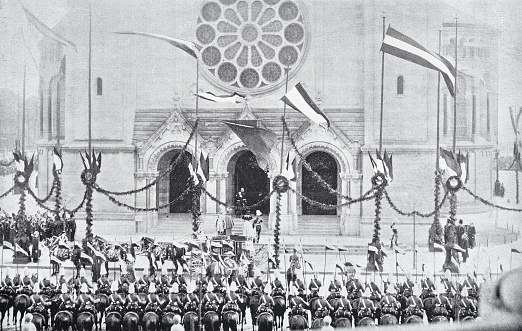 Changing of Presidential guards ceremony in front of the Tomb of the unknown soldier at the Greek Parliament - Athens, Greece, March 12 2020.