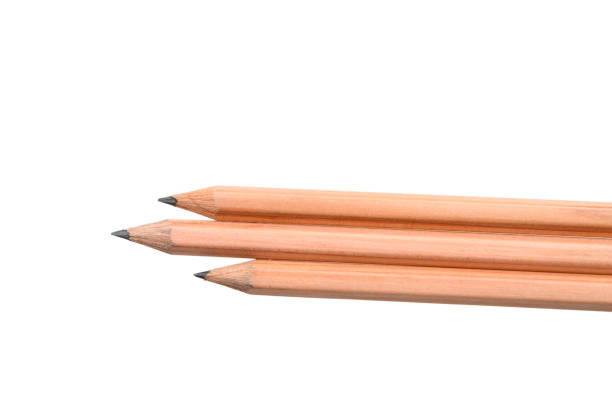 istock Closeup of three wooden sharpened pencils 1327820968