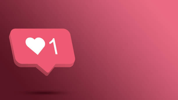 istock Instagram like notifications icon. Social media notification icon. Follow, comment, like icon. Heart. Social network app icon. 3d render 1327822904