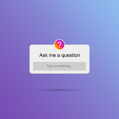 Hazme una pregunta instagram interface form 3d photo