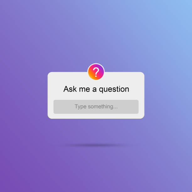 私に質問インスタグラムインターフェイスフォーム3dを尋ねる - 画像加工フィルタ ストックフォトと画像