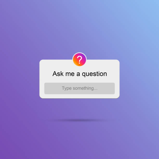 ask me a question instagram interface form 3d - instagram stok fotoğraflar ve resimler