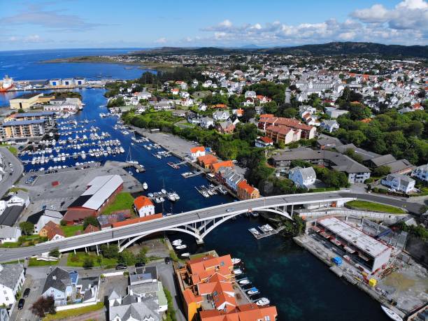 Haugesund city drone view in Norway created by dji camera haugaland photos stock pictures, royalty-free photos & images