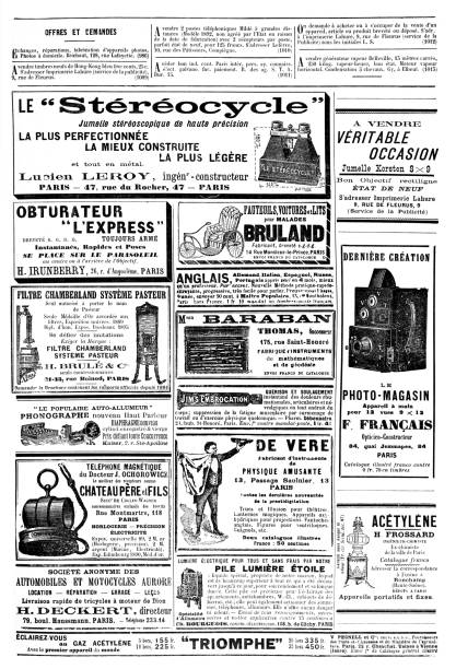 istock Ads in French Magazine 1889 including Bruland wheelchairs 1327835899