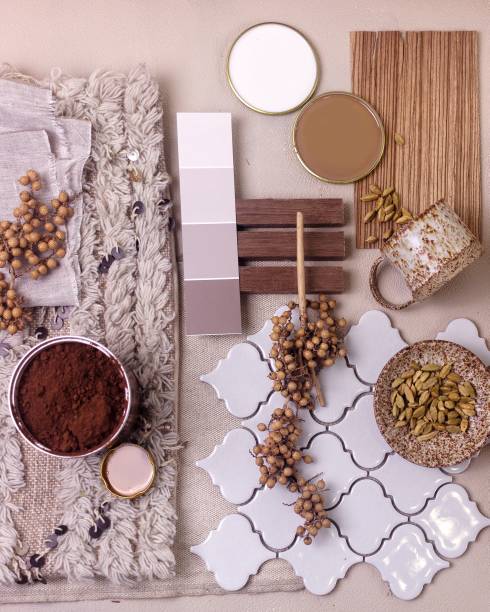 istock Color palette mood board for interior design and decor 1327842742