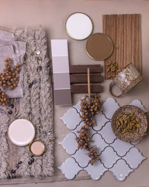 istock Color palette mood board for interior design and decor 1327842764