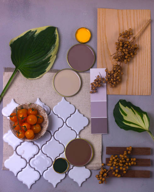istock Color palette mood board for interior design and decor 1327842808
