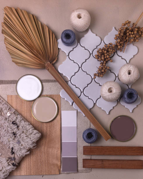 istock Color palette mood board for interior design and decor 1327842828