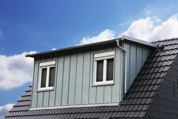 istock Roof dormer with stainless steel cladding 1327855655