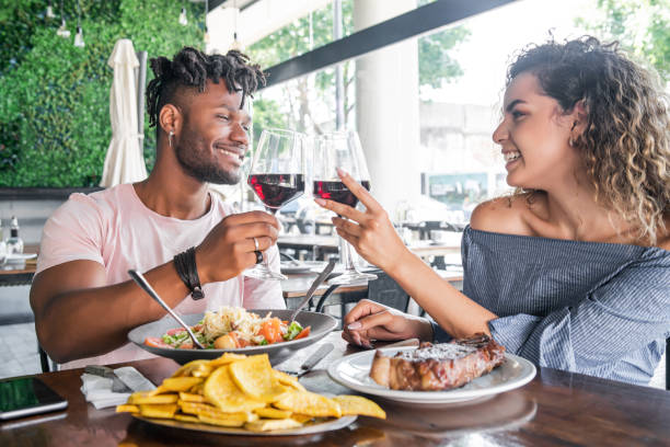 istock Couple having a date at a restaurant. 1327857779