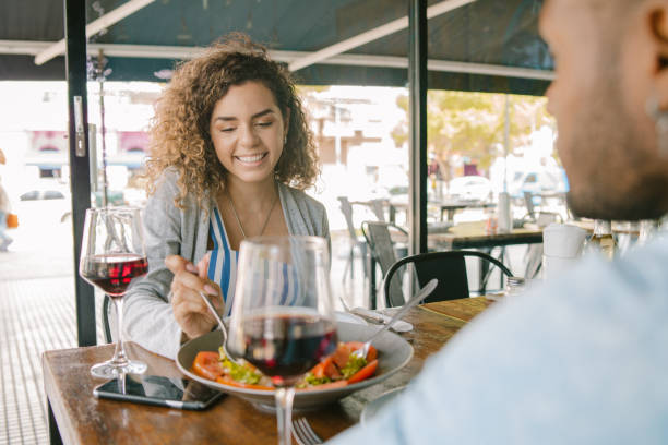 istock Couple having a date at a restaurant. 1327857781