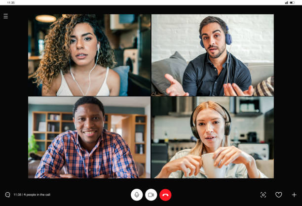istock Business people meeting on a video call. 1327858136