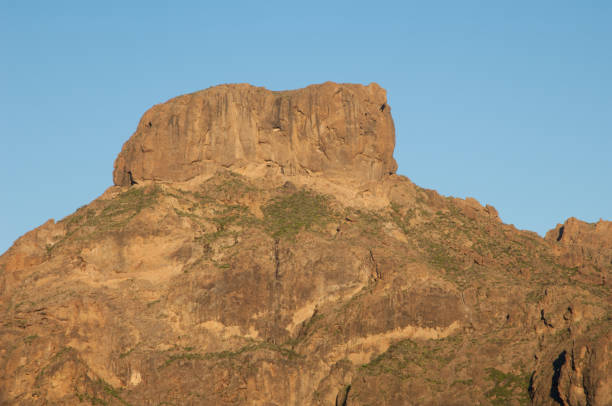Cliff over The Soria dam. Gran Canaria. Canary Islands. Spain.
