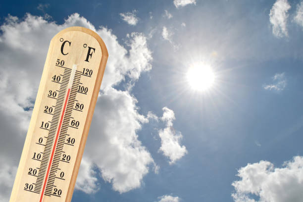 istock Thermometer showing high temperature. Summer heat concept 1327863028