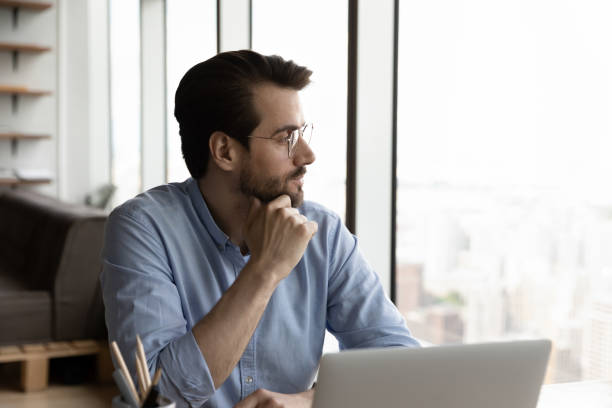 istock Thoughtful young 30s businessman pondering new challenges. 1327881241