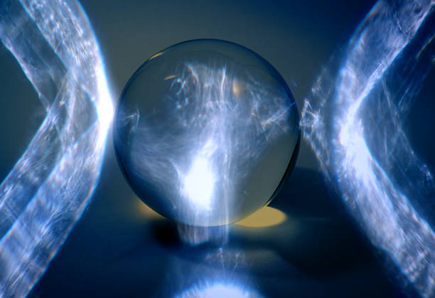 istock Crystal ball among prism lights 1327883931