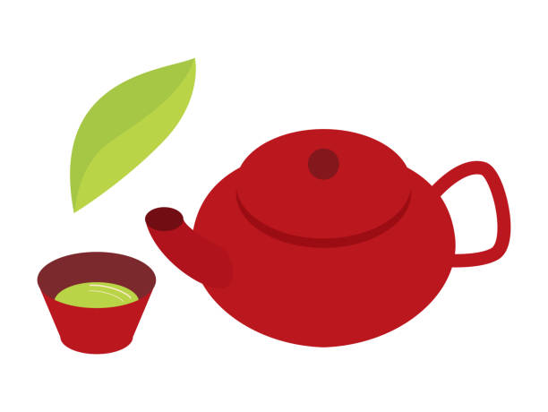 illustrazioni stock, clip art, cartoni animati e icone di tendenza di tè cinese - tea cup tea green tea chinese tea