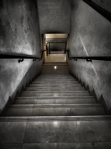 Stairs with creepy textures and atmosphere