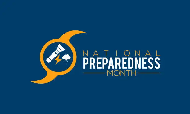 Vector illustration of National preparedness month (NPM) vector banner, poster, card, background design. Observed on september each year.