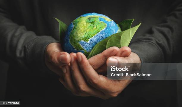 Concepto Del Día Mundial De La Tierra Energía Verde Recursos Renovables Y Sostenibles Cuidado Del Medio Ambiente Y La Ecología Foto de stock y más banco de imágenes de Medio ambiente