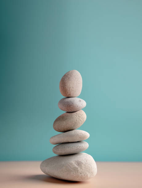 istock Harmony, Calm, Mind, Life Relaxing and Living by Nature Concept. High Natural Stone Stack. Balancing Body, Mind, Soul and Spirit 1327919667