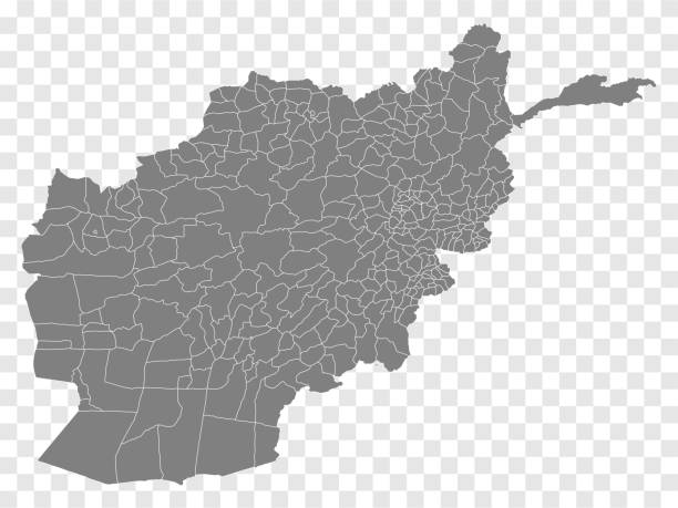 아프가니스탄의 빈지도. 아프가니스탄 지도의 지구. 웹 사이트 디자인, 로고, 앱, ui에 대한 투명한 배경에 높은 상세한 벡터지도 아프가니스탄 공화국.  eps10. - kabul stock illustrations