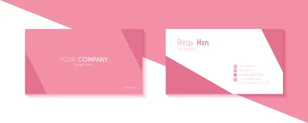 Vector illustration of Business card template design with two side card. Design for your company and business