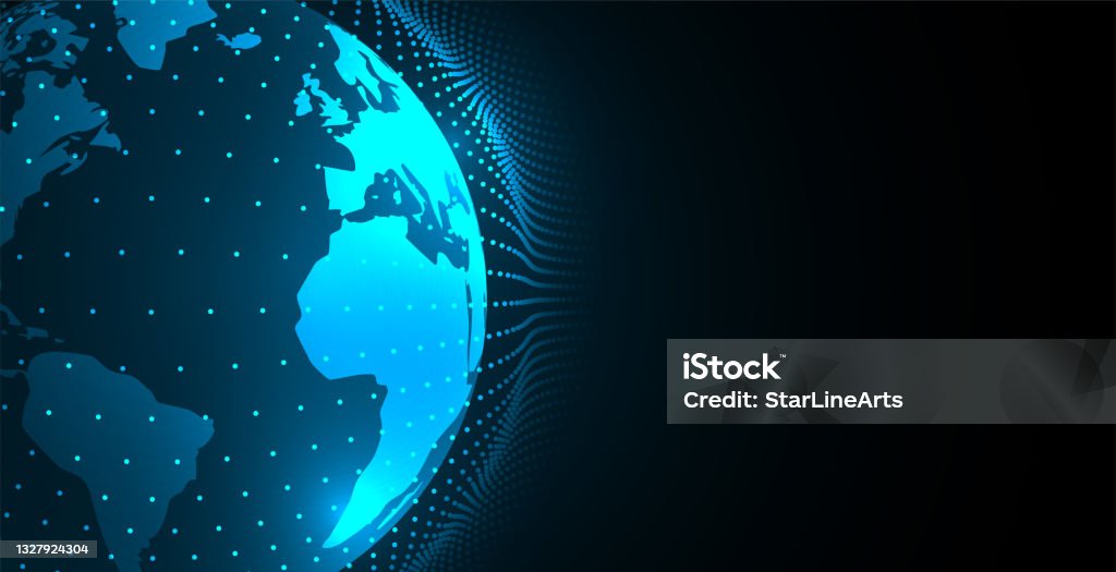 Digital Earth Concept With Dots Sphere Stock Illustration - Download ...