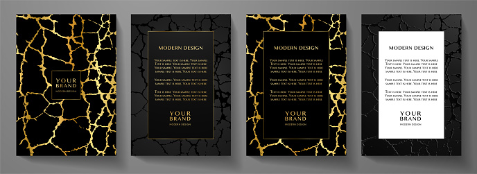 Luxury vector collection for catalog, brochure template, restaurant or cafe menu, luxe booklet