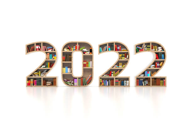 istock New Year 2022 Creative Design Concept with Book Shelf 1327926369
