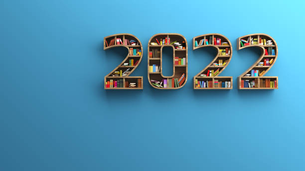 istock New Year 2022 Creative Design Concept with Book Shelf 1327926911