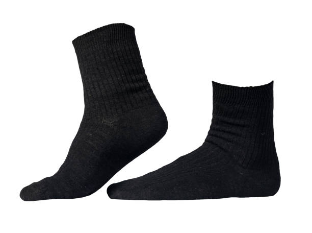 istock cotton socks isolated on a white background. 1327932881